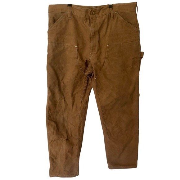 Carhartt Other - CARHARTT Men's 38x31 Brown Canvas Double Knee Carpenter Pants Stained